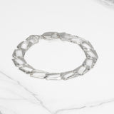 Bracelet homme - Argent  gourmette coupe diamant 10.5mm 8" - BRS004