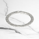 Men's Bracelet - Silver Modern Anchor 8mm 8" - BRS015