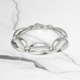 Bracelet femme - Argent gros  ovales modernes 7" - BRS020