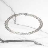 Men's Bracelet - Marine Silver Diamond Cut 7mm 9" - BRS033