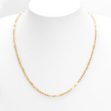 Chain - Mixed 14K yellow gold twist & paperclip 20" - CHG341