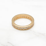 Bague - Or 14K jaune éternité pierres cz serties canal - RIG457