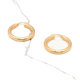Hoops - Or 14K jaune poli 4mm x 22mm - BOG401