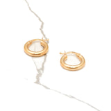 Huggies - Or 14K jaune poli 3mm x 10mm  - BOG402
