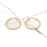 Hoops - Or 10K jaune poli 2mm x 21mm - BOG407