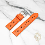 Bracelet en Cuir - 503 Perforé Orange & Orange