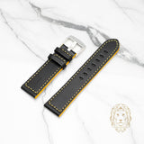 Bracelet en Cuir - 506 Noir & Jaune