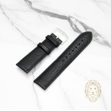 Bracelet en Cuir - 422 Buffle Noir & Noir