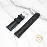 Bracelet en Cuir - 501 Buffle Noir & Noir