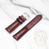 Bracelet en Cuir - 508 Alligator Brun & Brun