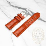 Bracelet en Cuir - 508 Alligator Tan & Tan