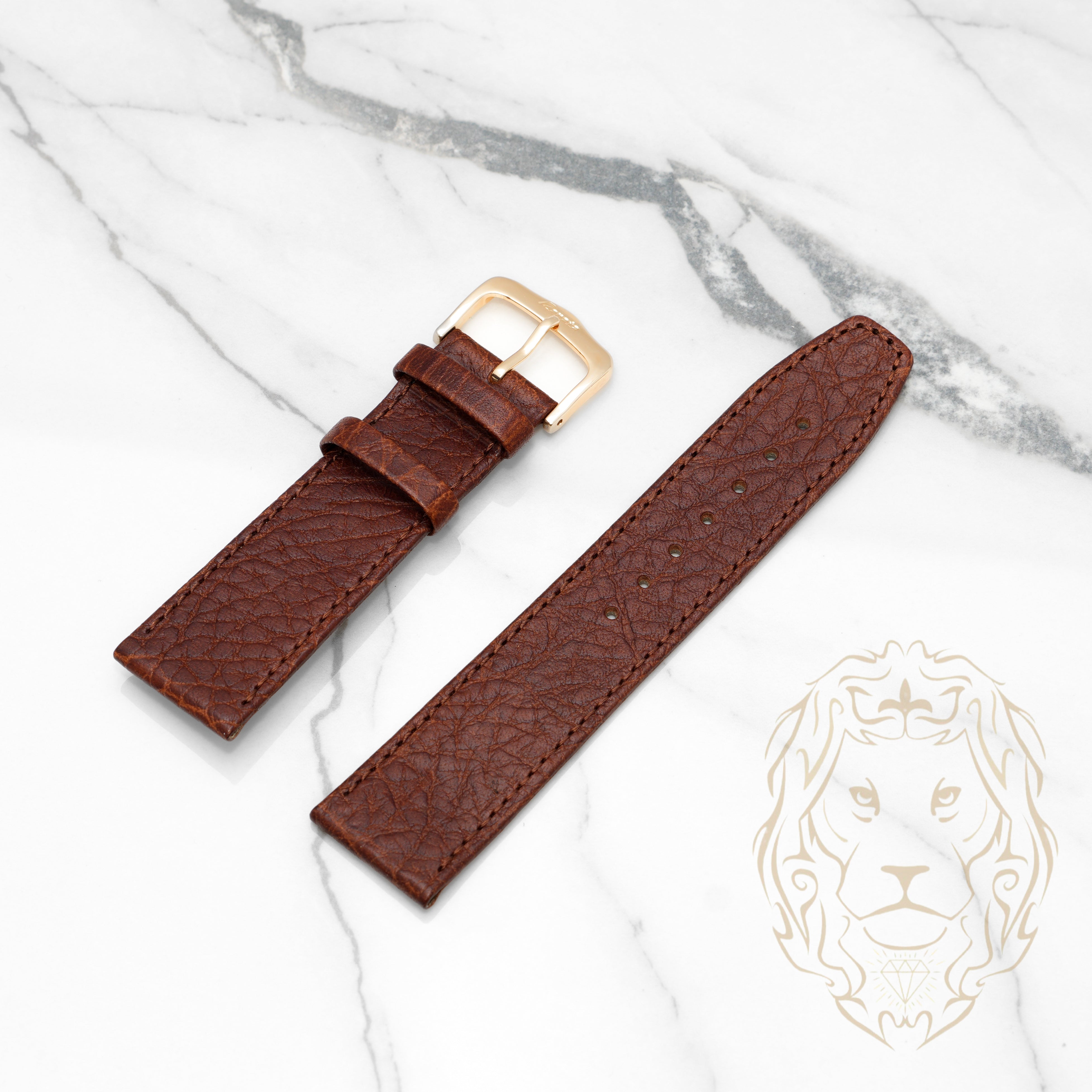 Bracelet en Cuir - 304 Buffle Brun & Brun