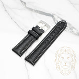 Bracelet en Cuir - 502 Buffle Noir & Blanc