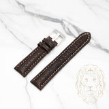 Bracelet en Cuir - 502 Buffle Brun & Blanc