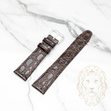 Leather Bracelet - 104 Brown & Brown Crocodile