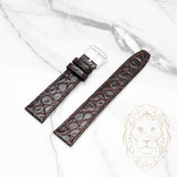 Bracelet en Cuir - 110 Crocodile Brun & Brun