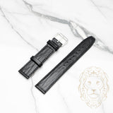 Bracelet en Cuir - 109 Écorce Noir & Noir
