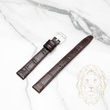Bracelet en Cuir - 107 Alligator Brun & Brun