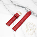 Bracelet en Cuir - 212 Alligator Rouge & Rouge