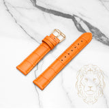 Leather Bracelet - 212 Orange Alligator & Orange