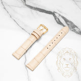 Bracelet en Cuir - 212 Alligator Beige & Beige