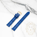 Bracelet en Cuir - 212 Alligator Bleu & Bleu