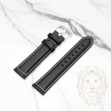 Leather Bracelet - 500S Black & White XL