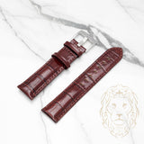 Bracelet en Cuir - 508 Alligator Brun & Brun XL