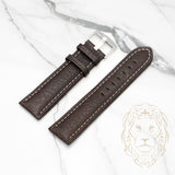 Bracelet en Cuir - 502 Buffle Brun & Blanc XL