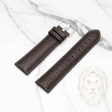Bracelet en Cuir - 501 Buffle Brun & Brun XL