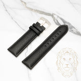Bracelet en Cuir - 501 Buffle Noir & Noir XL