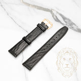 Leather Bracelet - 109 Black Bark & Black XL