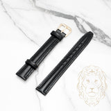 Bracelet en Cuir - 209 Écorce Noir & Noir XL