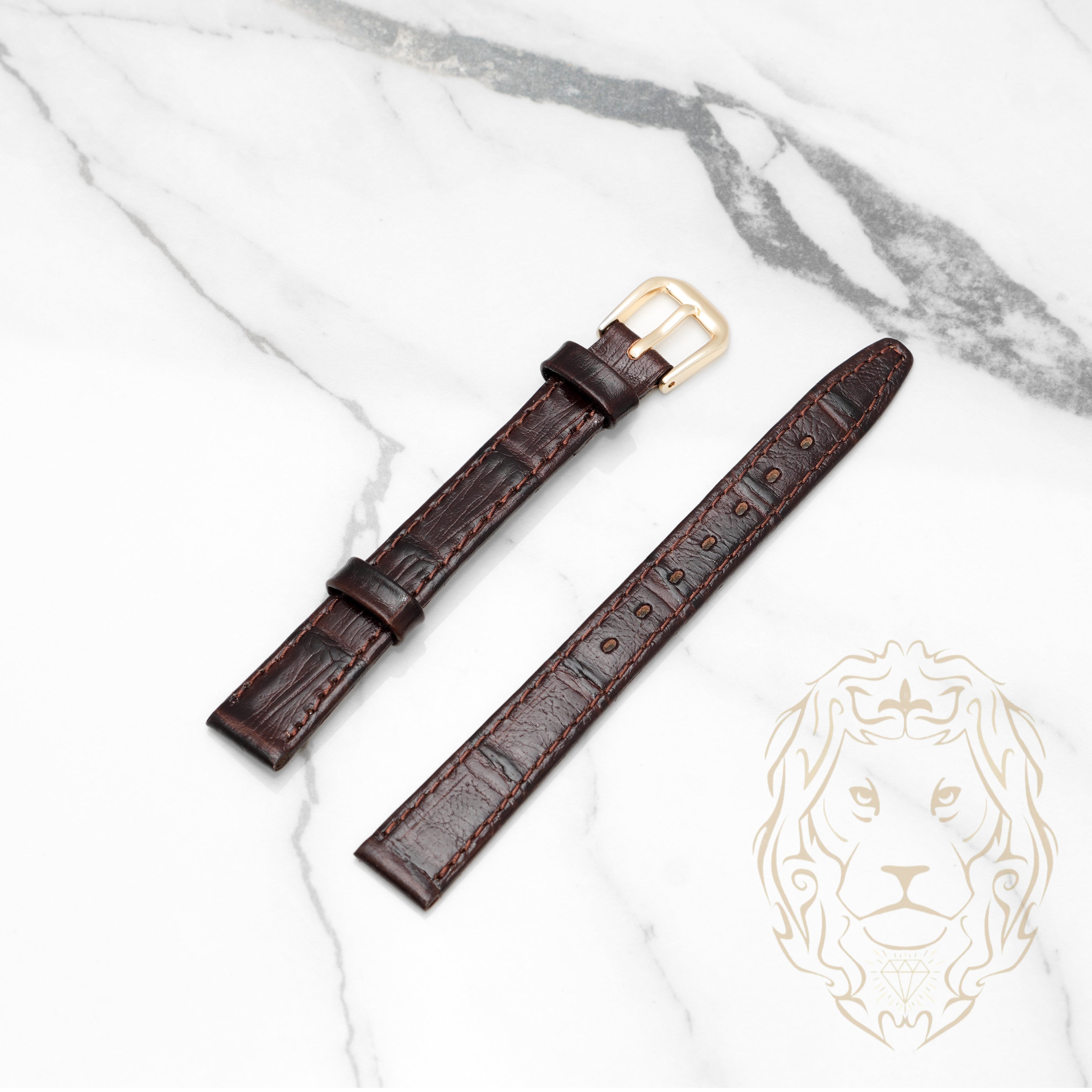 Leather Bracelet - 107 Brown & Brown Alligator XL