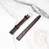 Leather Bracelet - 107 Brown & Brown Alligator XL