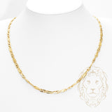 Chain - 18K yellow gold mixed anchor twist solids 4.5mm 21" - CHG384