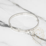 Necklace Bracelet - 18K White Gold Love Style 4mm 55mm - BRG378