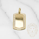 Pendant - 10K yellow gold with cz pavement - PEG356