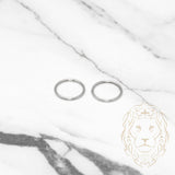 Huggies - Or 10K blanc dormeuse 1mm X 10mm - BOG822