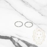 Hoops - Or 10K blanc dormeuse 1mm X 13mm - BOG437
