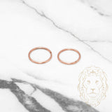 Hoops - Or 10K rose dormeuse 1mm X 13mm - BOG445