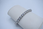 Bracelet - Or 10K blanc tennis cz 6.5mm - BRG018