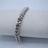 Franco Bracelet White Gold 7.0 mm - BRG028