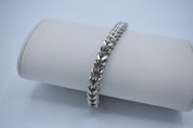 Bracelet - Or 10K blanc tennis cz 6.5mm - BRG018