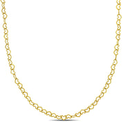 Collier - Or 14K jaune maillons coeurs 3mm - CHG1002