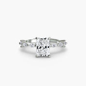 Solitaire with Eternity Pavé
