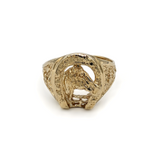 Ring - 10K Yellow Gold Horse & Horseshoe - RIG089