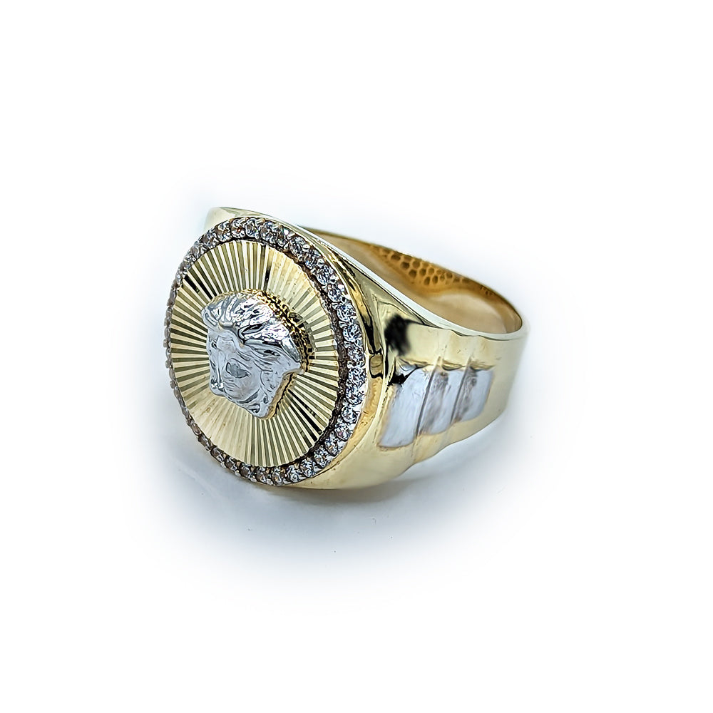 Bague pour homme ronde sertie de zircon - RI058 5