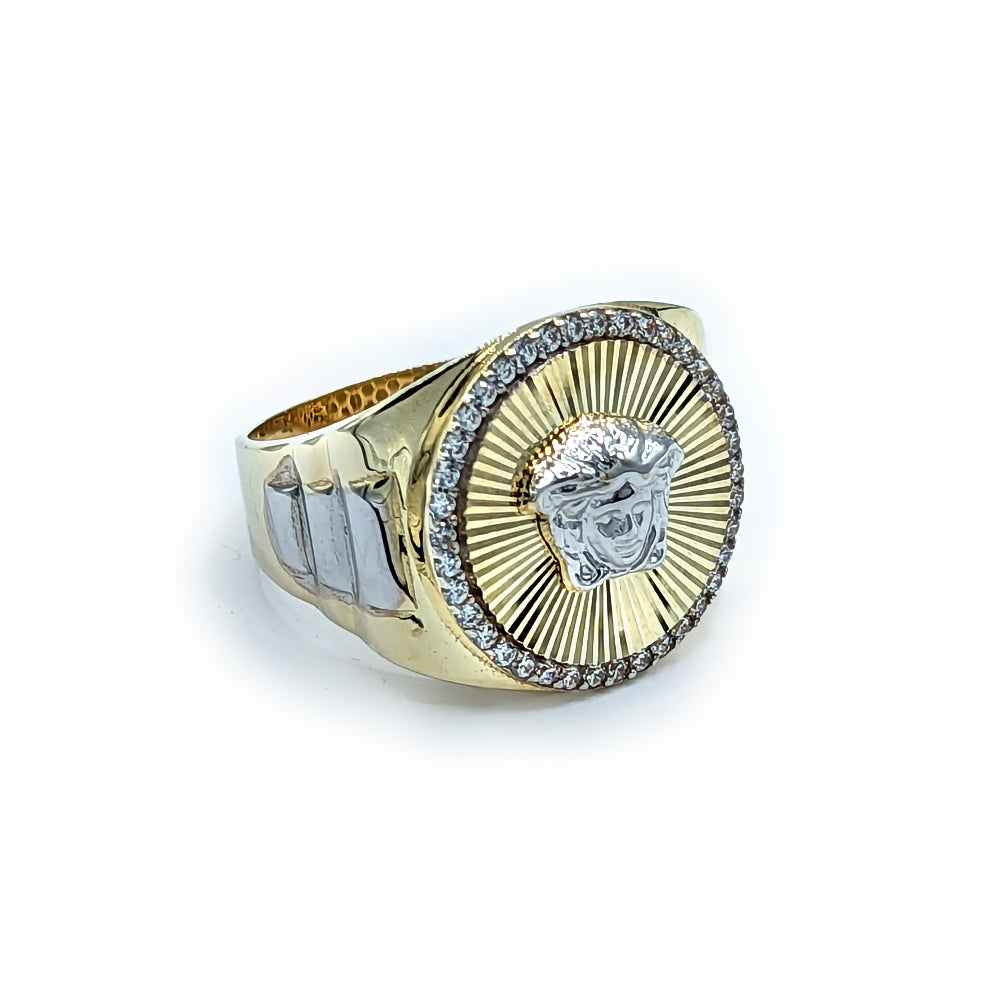 Bague pour homme ronde sertie de zircon - RI058 5