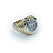 Bague pour homme ronde sertie de zircon - RI063 5